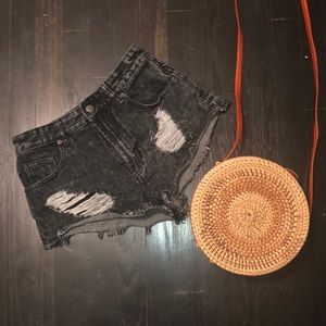 Black high waisted shorts